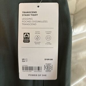 Athleta Transcend Stash Tight Leggings - Gray